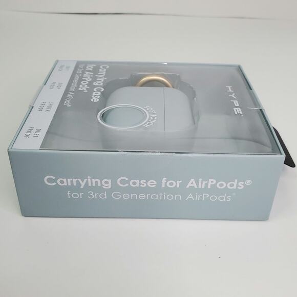 Hype Airpods 3rd generation carrying case light teal soft touch - Picture 5 of 6